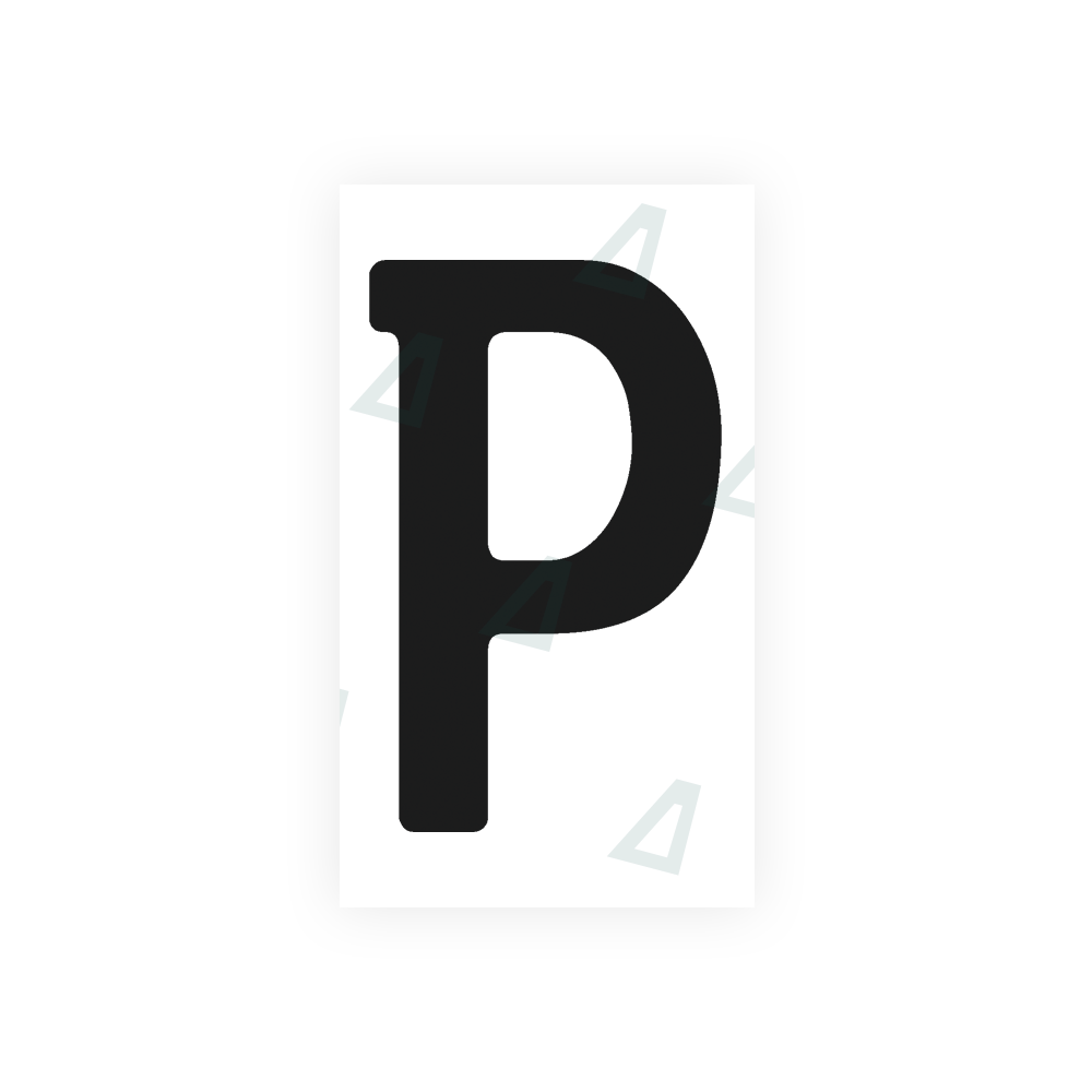 Alite Nanofilm for Uruguay license plates - Symbol "P" - Alite