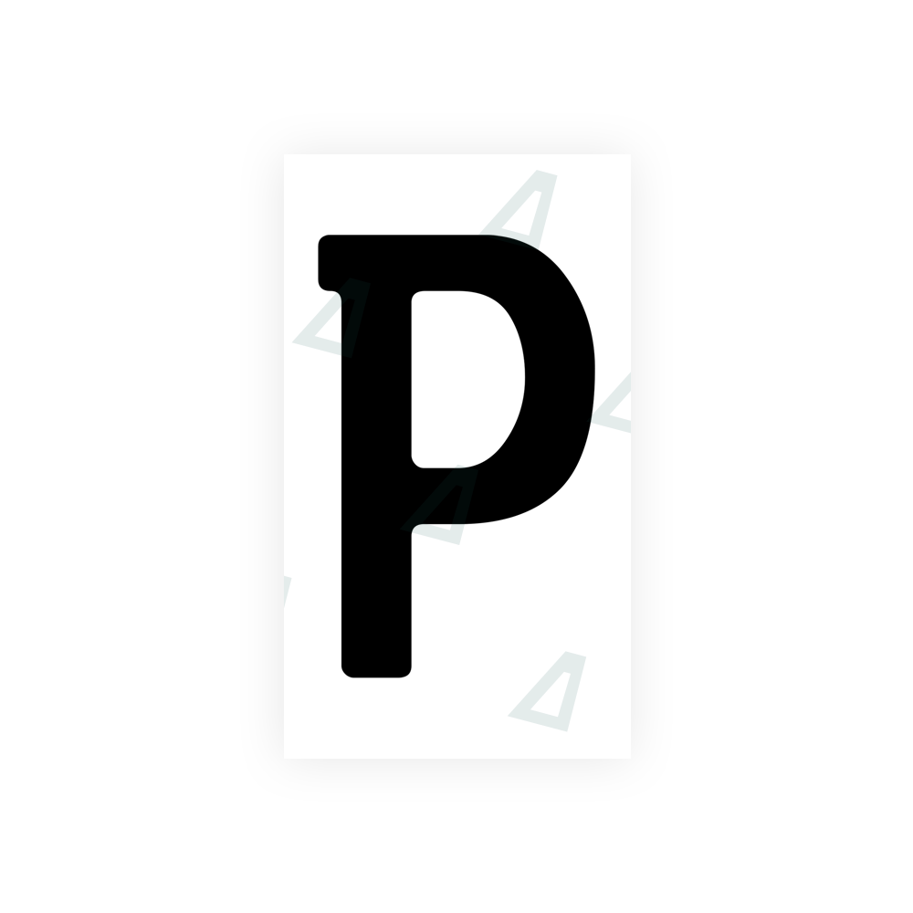 Alite Nanofilm for Uzbekistan number plates - Symbol "P" - Alite