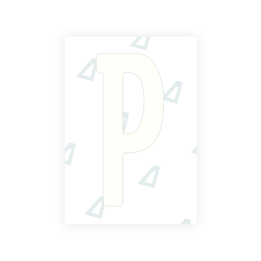 Alite Nanofilm for Guatemala license plates - Symbol "P" - Alite