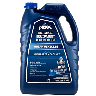 (6 Pack) Peak Original Equipment Technology Antifreeze + Coolant for Asian Vehicles - Blue