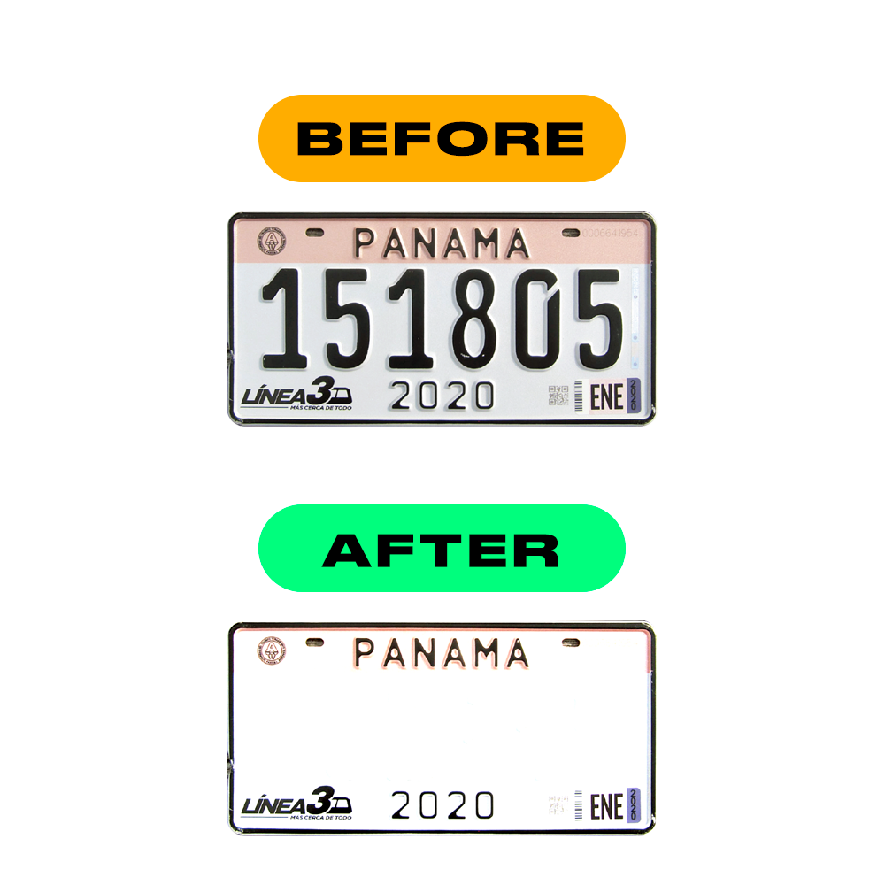 Alite Nanofilm for Panama license plates - Symbol "Z" - Alite