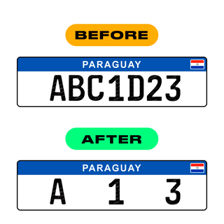Alite Nanofilm for Paraguay license plates - Symbol "U" - Alite