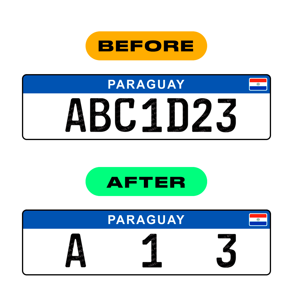 Alite Nanofilm for Paraguay license plates - Symbol "Z" - Alite