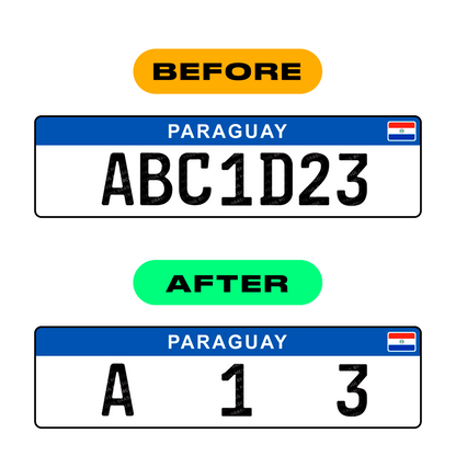 Alite Nanofilm for Paraguay license plates - Symbol "Z" - Alite