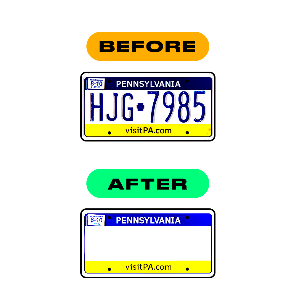Alite Nanofilm for US (Pennsylvania) license plates - Symbol "F" - Alite