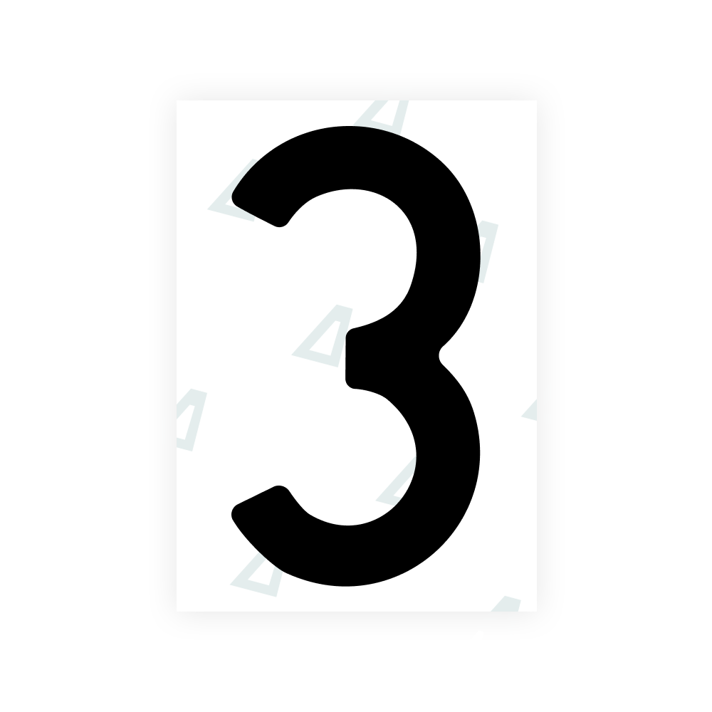 Alite Nanofilm per targhe polacche - Simbolo "3"