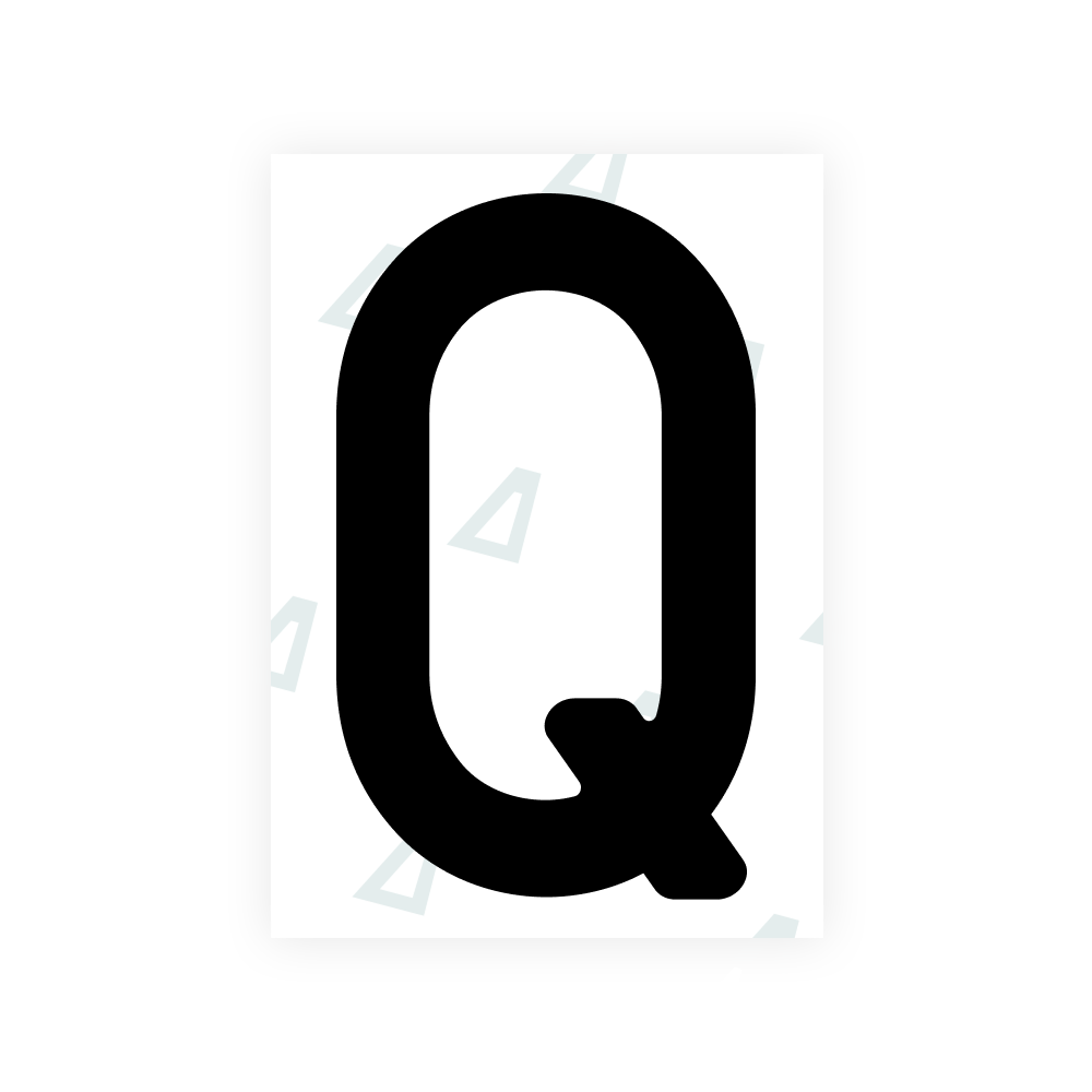 ポーランドのナンバープレート用 Alite ナノフィルム - シンボル「Q」