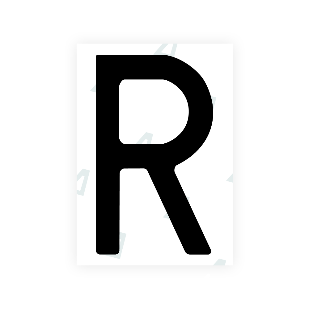 Alite Nanofilm für polnische Kfz-Kennzeichen - Symbol "R"