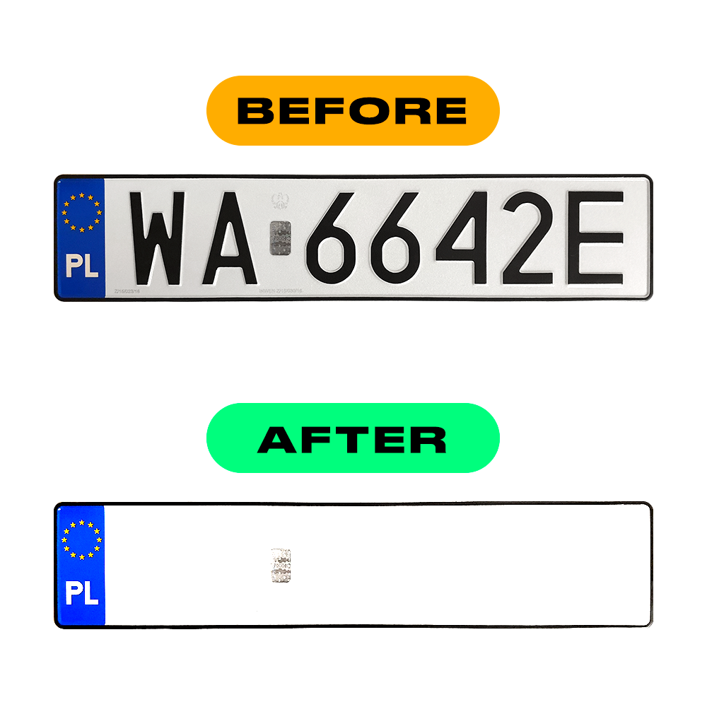 Alite Nanofilm for Poland license plates - Symbol "V" - Alite