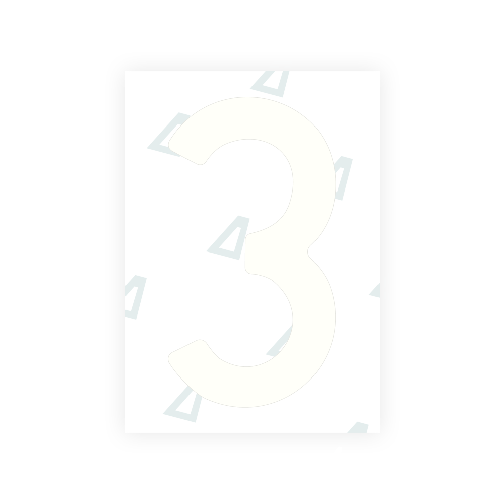 Alite Nanofilm for Poland (Wide) license plates - Symbol "3"
