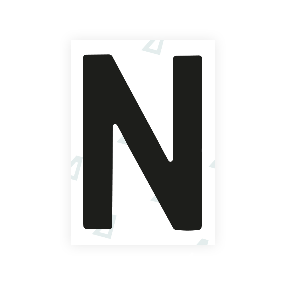 Alite Nanofilm for Portugal license plates - Symbol "N"