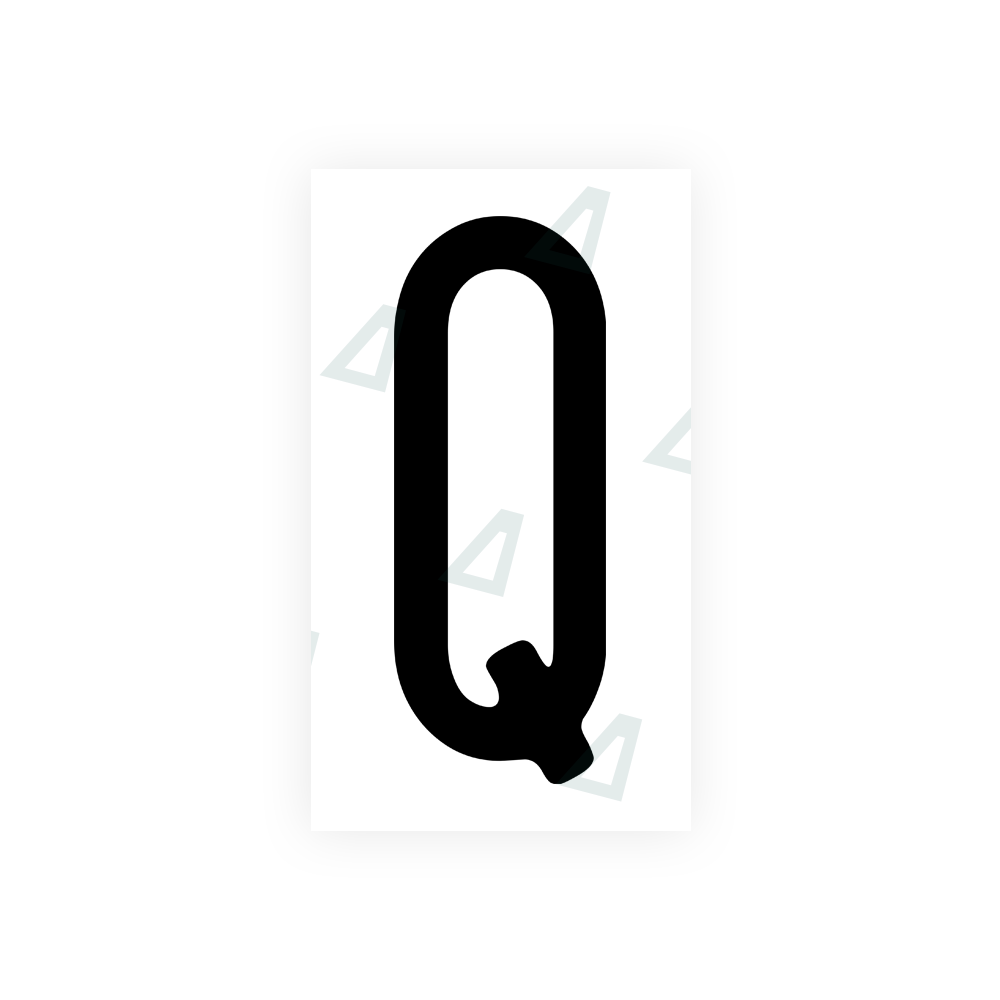Alite Nanofilm for US (Wisconsin) license plates - Symbol "Q" - Alite