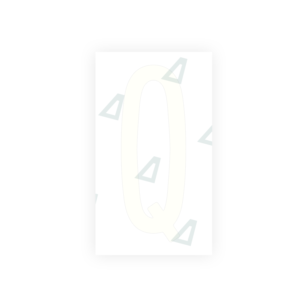 Alite Nanofilm for US (New York 1986) license plates - Symbol "Q" - Alite