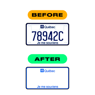 Alite Nanofilm for US (Quebec) license plates - Symbol "A" - Alite