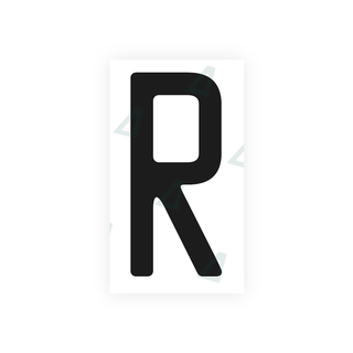 Alite Nanofilm for US (Quebec) license plates - Symbol "R" - Alite