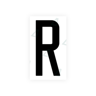 Alite Nanofilm for US (New Jersey - Flat) license plates - Symbol "R" - Alite