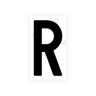 Alite Nanofilm for India license plates - Symbol "R" - Alite