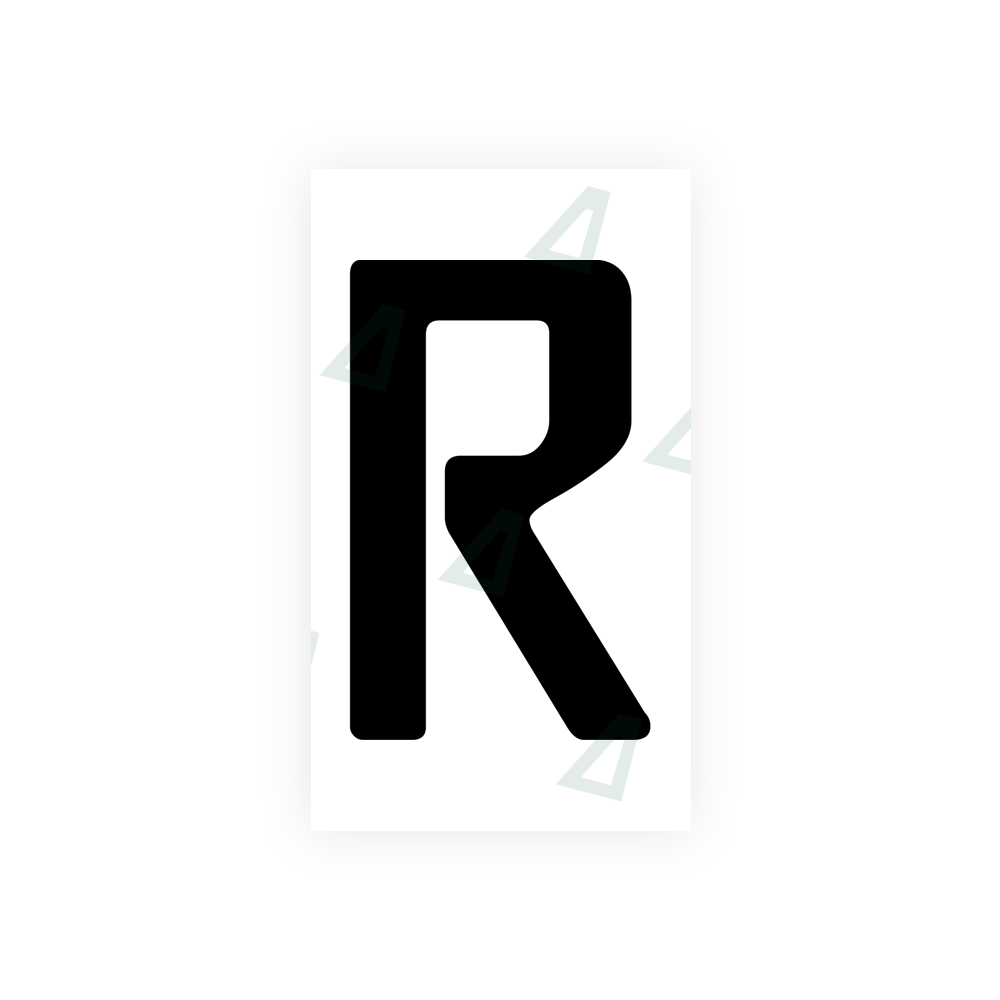 Alite Nanofilm for Uzbekistan number plates - Symbol "R" - Alite