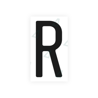 Alite Nanofilm for US (California) license plates - Symbol "R" - Alite
