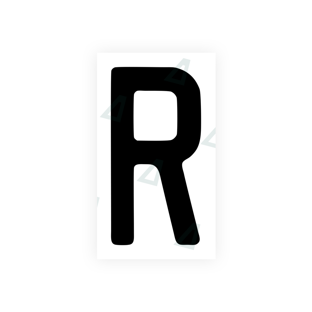 Alite Nanofilm for front Switzerland license plates - Symbol "R" - Alite