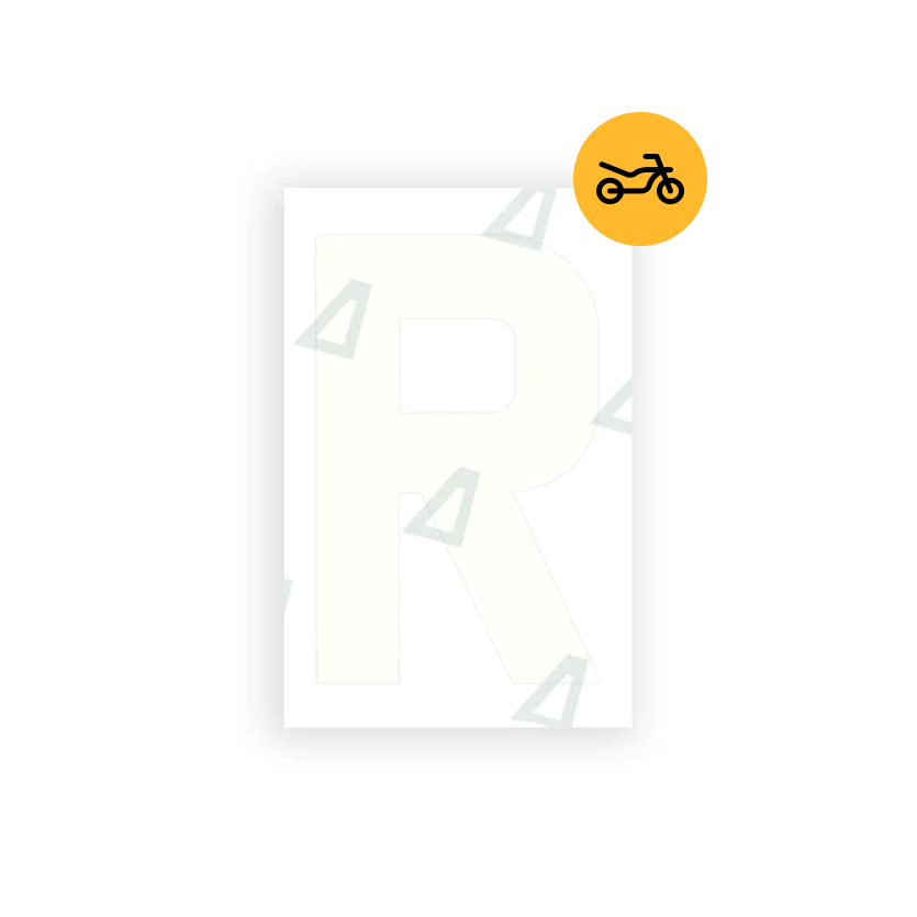 Alite Nanofilm for United Kingdom Moto license plates - Symbol "R" - Alite