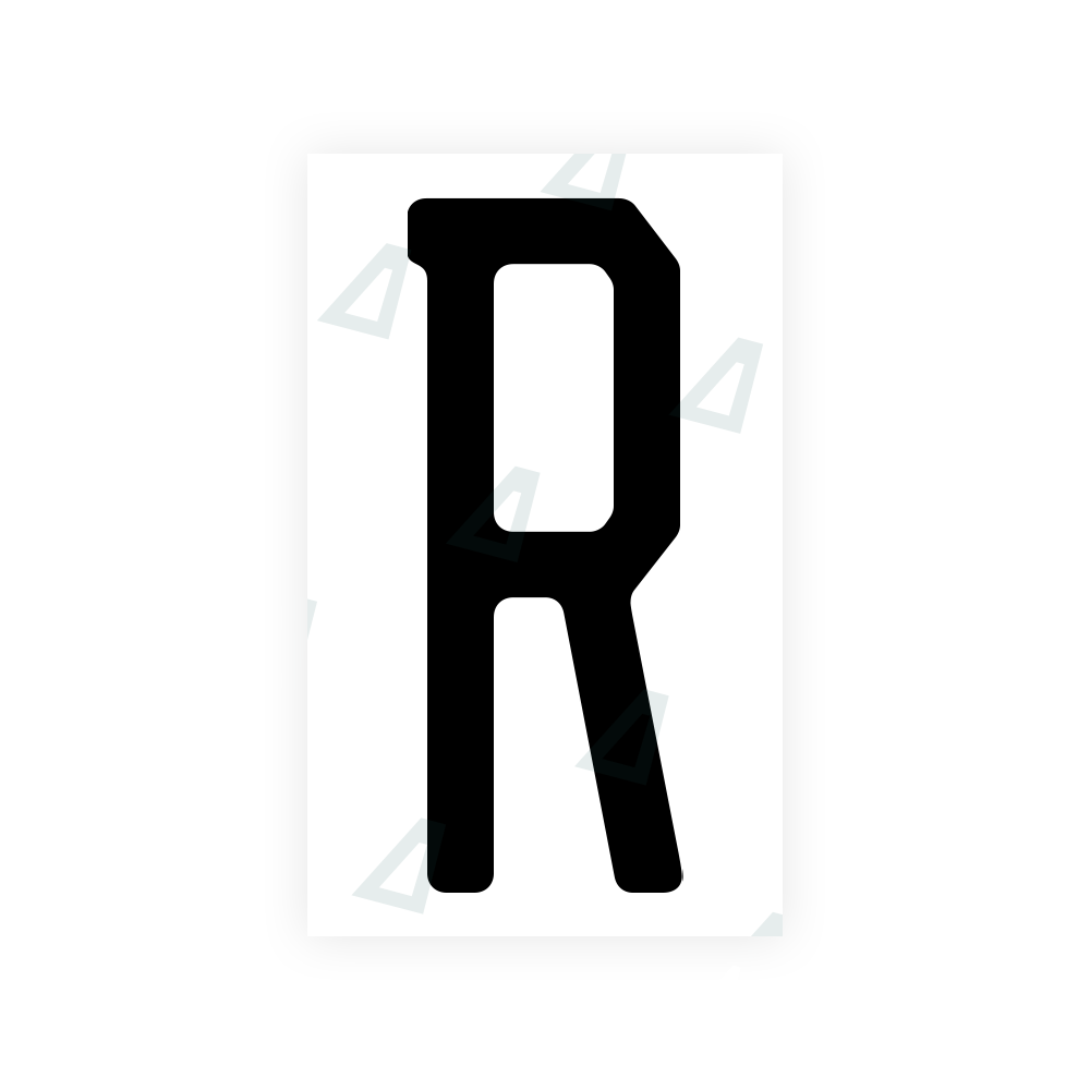Alite Nanofilm for US (New Jersey - Embossed) license plates - Symbol "R" - Alite