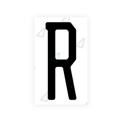 Alite Nanofilm for US (New Jersey - Embossed) license plates - Symbol "R" - Alite