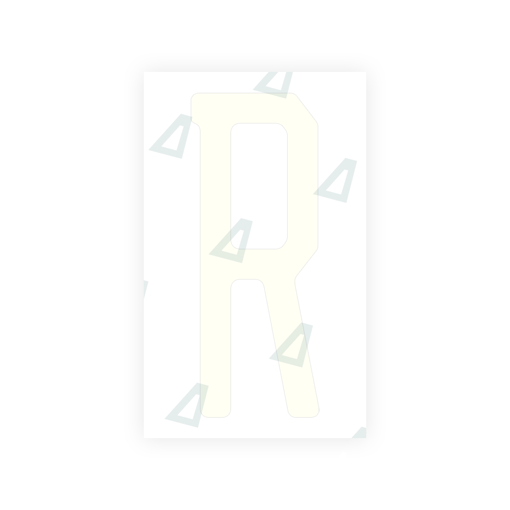 Alite Nanofilm for US (New Jersey - Embossed) license plates - Symbol "R" - Alite