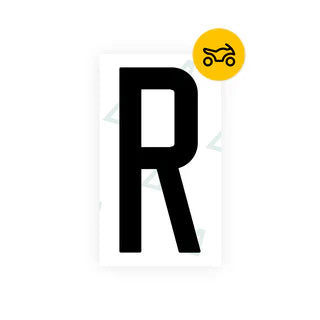 Alite Nanofilm for US (Oklahoma) Moto license plates - Symbol "R" - Alite