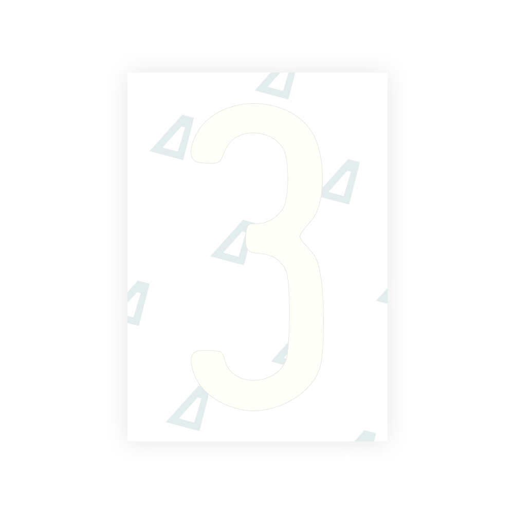 Alite Nanofilm for US (Rhode Island - Embossed) license plates - Symbol "3"