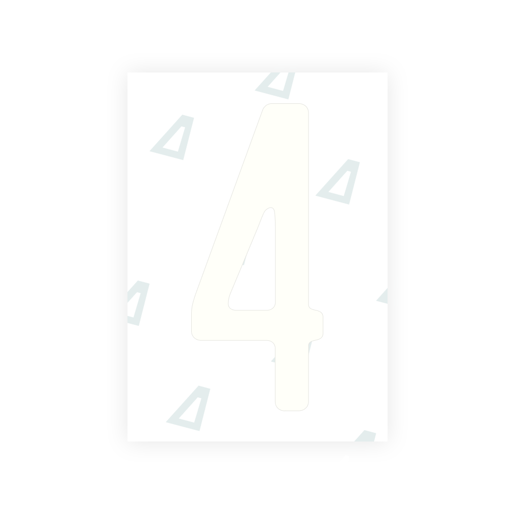 Alite Nanofilm for US (Rhode Island - Embossed) license plates - Symbol "4"