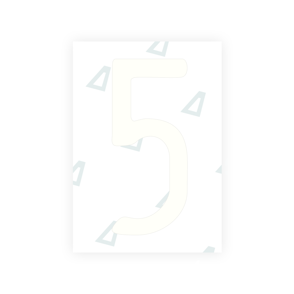 Alite Nanofilm for US (Rhode Island - Embossed) license plates - Symbol "5"