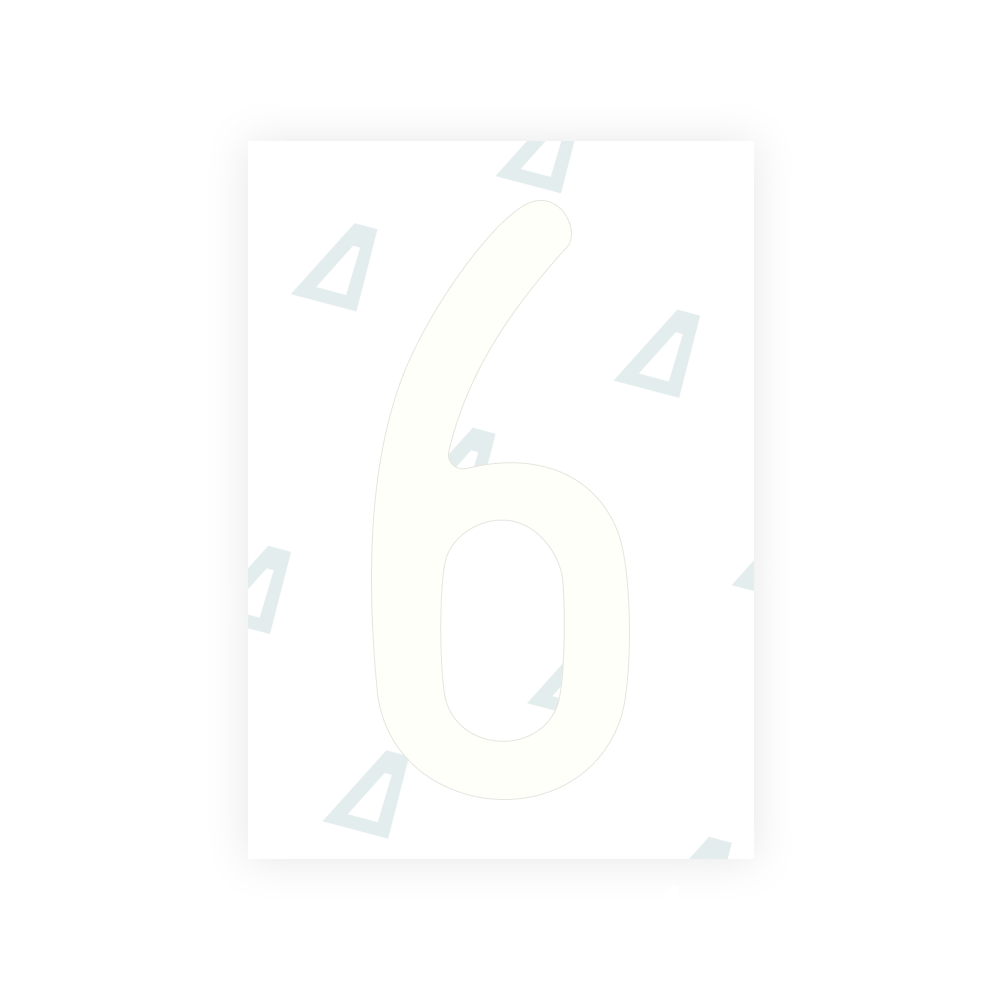 Alite Nanofilm for US (Rhode Island - Embossed) license plates - Symbol "6"