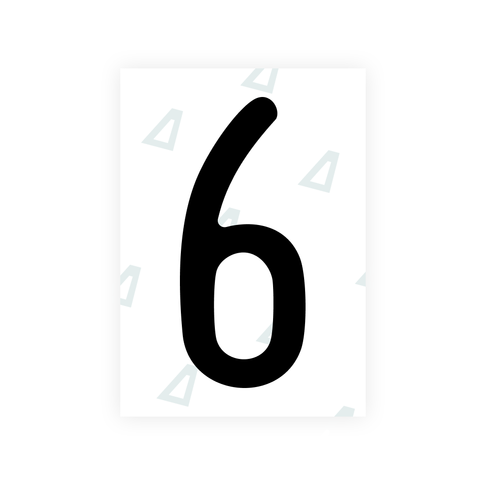 Alite Nanofilm for US (Rhode Island - Embossed) license plates - Symbol "6"