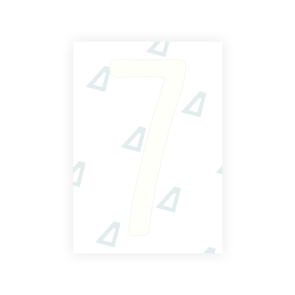 Alite Nanofilm for US (Rhode Island - Embossed) license plates - Symbol "7"