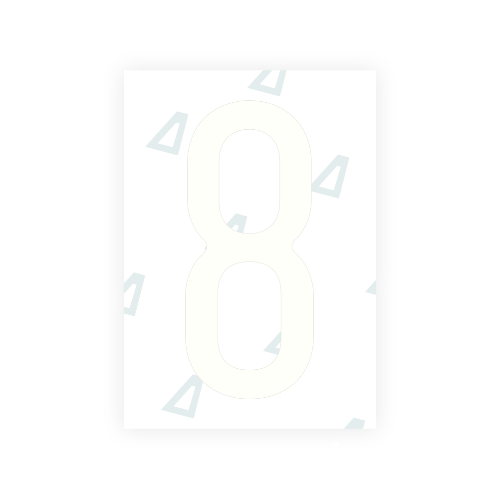 Alite Nanofilm for US (Rhode Island - Embossed) license plates - Symbol "8"