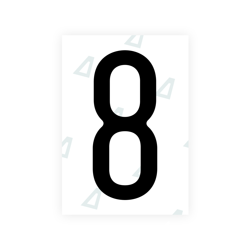 Alite Nanofilm for US (Rhode Island - Embossed) license plates - Symbol "8"