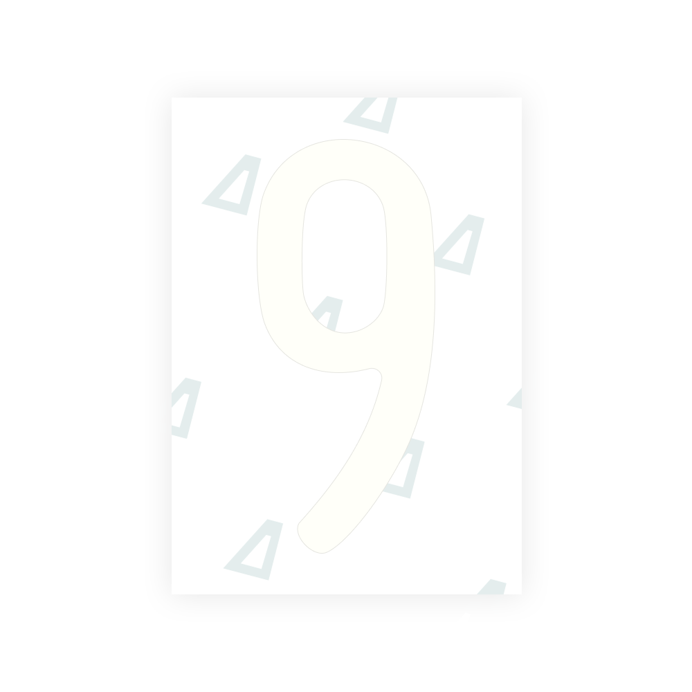 Alite Nanofilm for US (Rhode Island - Embossed) license plates - Symbol "9"