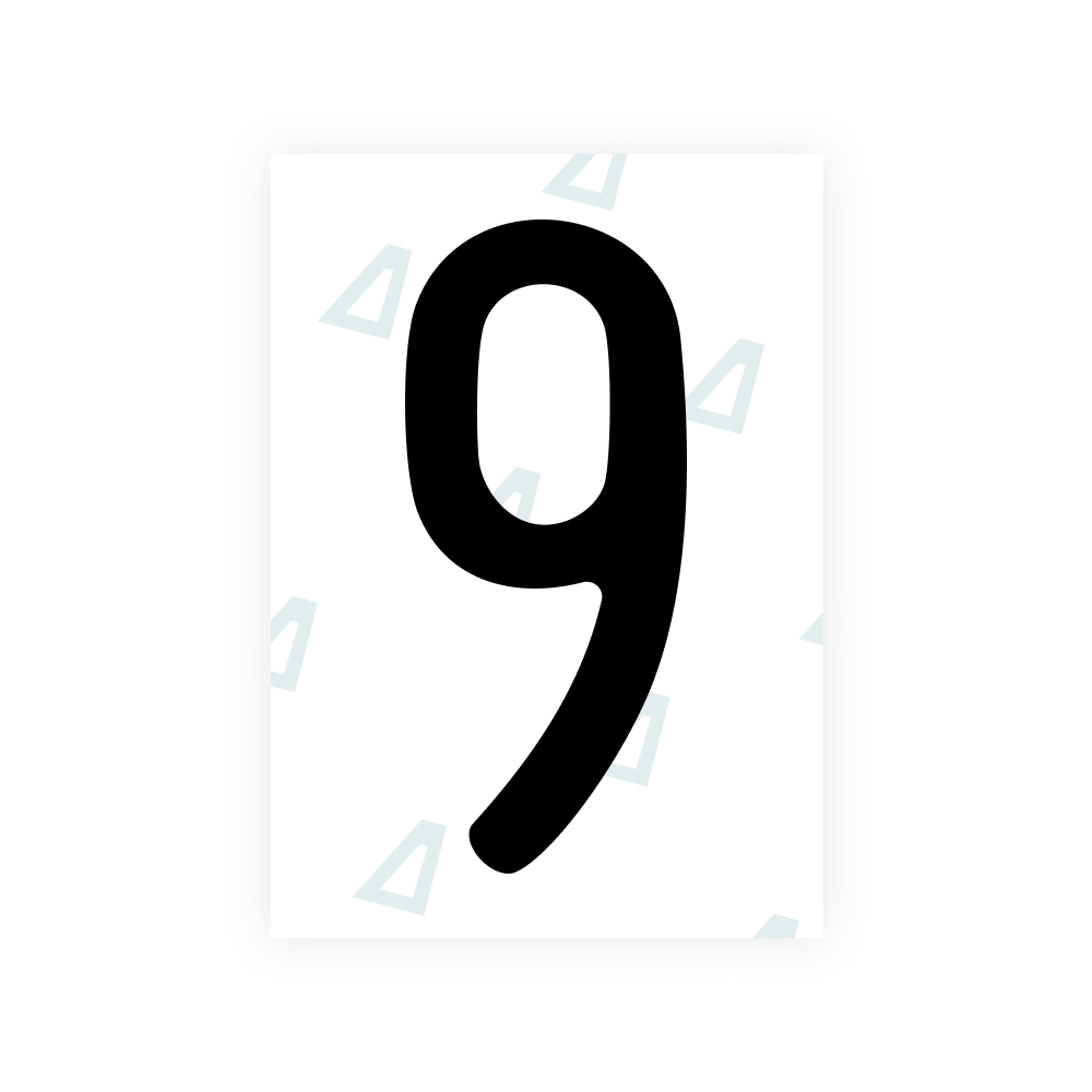 Alite Nanofilm for US (Rhode Island - Embossed) license plates - Symbol "9"