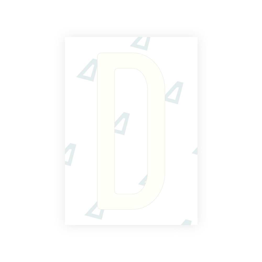 Alite Nanofilm for US (Rhode Island - Embossed) license plates - Symbol "D"