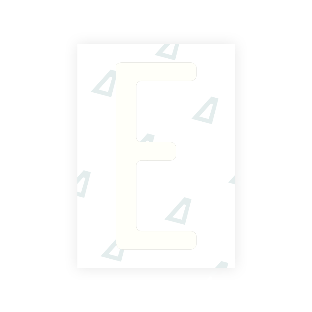 Alite Nanofilm for US (Rhode Island - Embossed) license plates - Symbol "E"