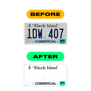 Alite Nanofilm for US (Rhode Island - Flat) license plates - Symbol "6"