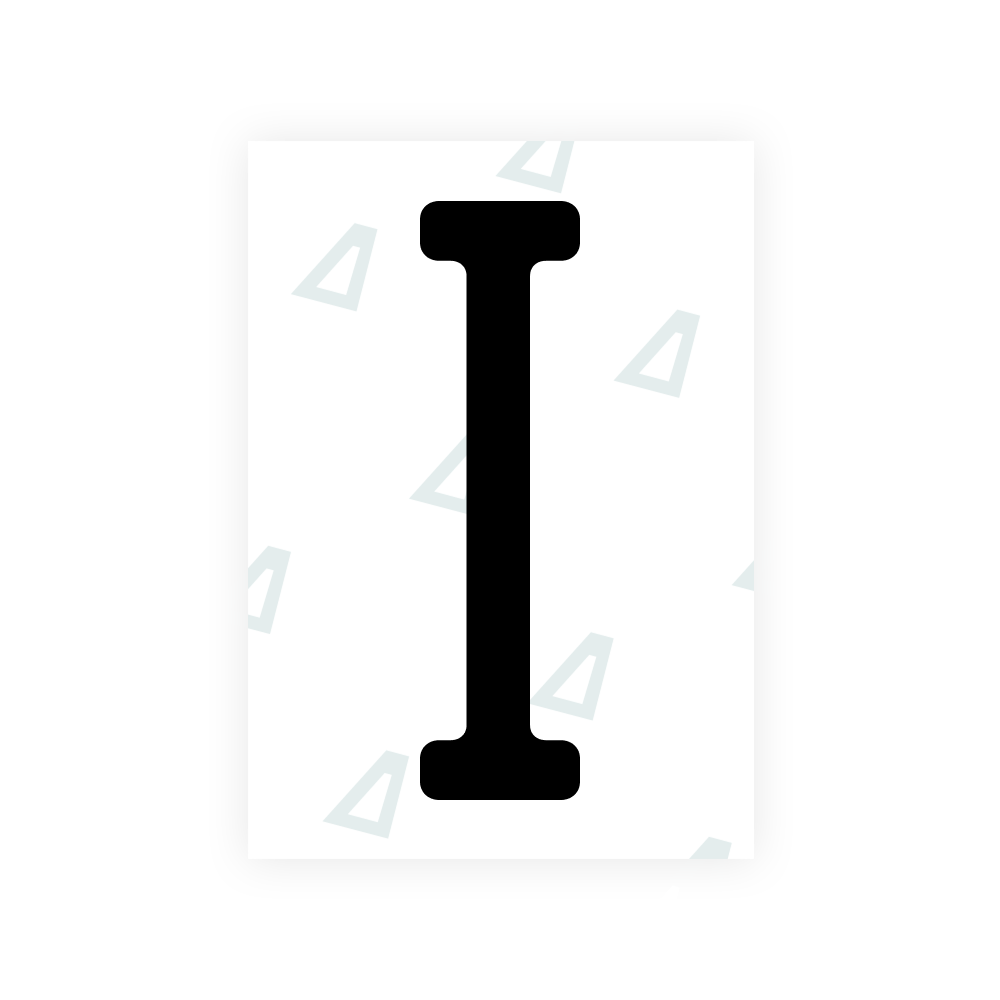 Alite Nanofilm for US (Rhode Island - Embossed) license plates - Symbol "I"