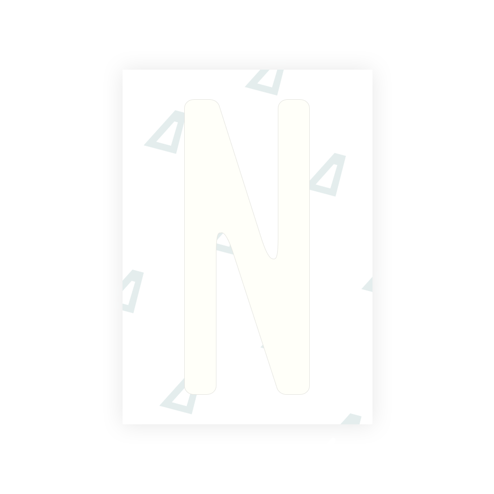 Alite Nanofilm for US (Rhode Island - Embossed) license plates - Symbol "N"