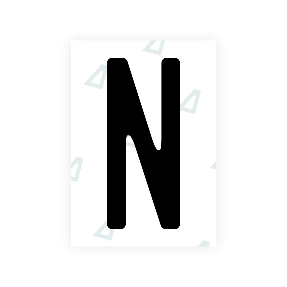 Alite Nanofilm for US (Rhode Island - Embossed) license plates - Symbol "N"