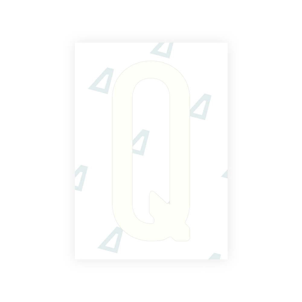 Alite Nanofilm for US (Rhode Island - Embossed) license plates - Symbol "Q"