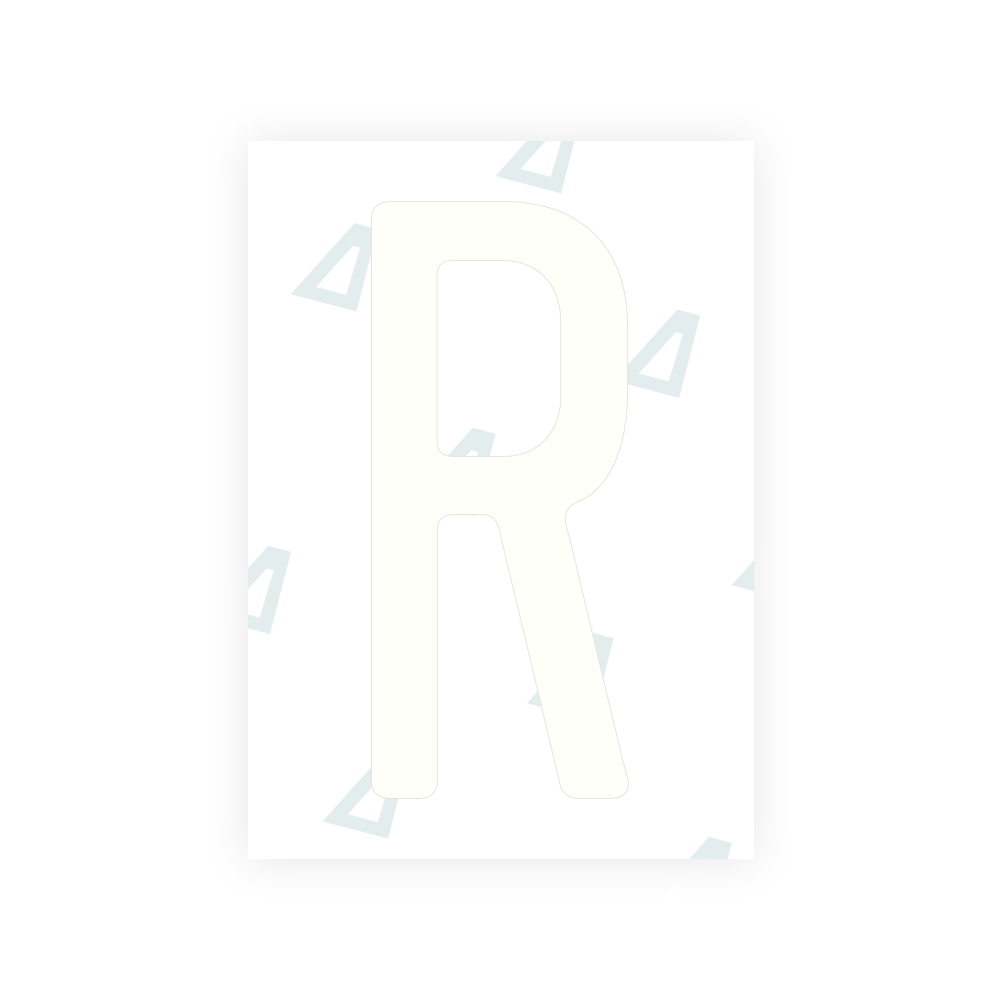 Alite Nanofilm for US (Rhode Island - Embossed) license plates - Symbol "R"