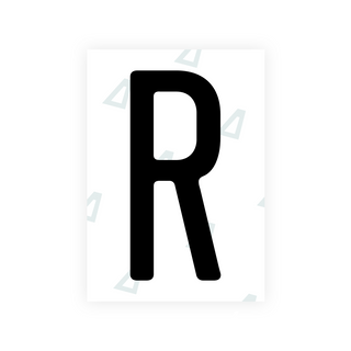 Alite Nanofilm for US (Rhode Island - Embossed) license plates - Symbol "R"