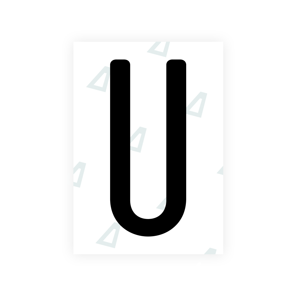 Alite Nanofilm for US (Rhode Island - Embossed) license plates - Symbol "U"