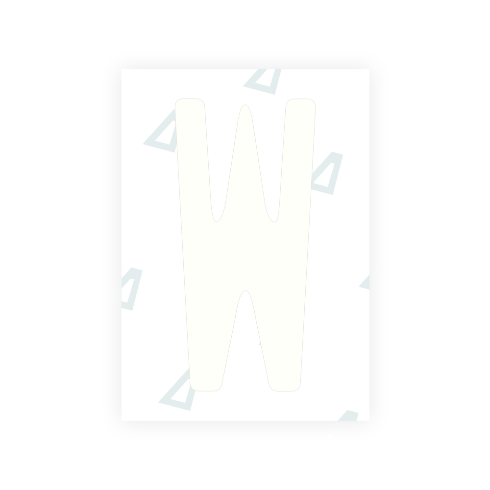 Alite Nanofilm for US (Rhode Island - Embossed) license plates - Symbol "W"